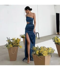 Solid Color One Shoulder Hollow Waist Tassel Sexy High Slit Party Sling Dress Wholesale Maxi Dresses N5323021500002 -OTIS Clothing Shop O1CN01jfD7dB2Gztqdt7VAs 2212501819087 0 cib