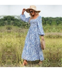 Square Collar Printed Long Sleeve Vacation Backless Swing Dress Wholesale Maxi Dresses N5323021600029 -OTIS Clothing Shop O1CN01kU5Cdn1Irlsroyu8R 1007700947 0 cib