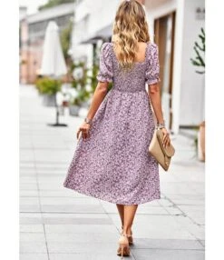 Summer Puff Sleeve Casual Square Collar Floral Swing Dress Wholesale Dresses N5323022200257 -OTIS Clothing Shop O1CN01mPLe5I1ND4lhJDLVJ 2425141535 0 cib