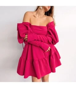 Puff Party Niche Puff Sleeve Stylish Pleated Solid Color Dress Wholesale Dresses N461523021400186 -OTIS Clothing Shop O1CN01rK7y5j2Gztqqmc6h7 2212501819087 0 cib
