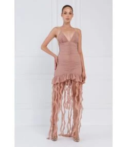 Ribbon Shirring Deep V Open Back Strap Solid Color Dress Wholesale Dresses N462023030600177 -OTIS Clothing Shop O1CN01sDpbKl1D3KBUdwF6v 2213837620160 0 cib 3