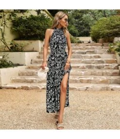 Elegant Sleeveless Floral Print Hanging Neck High Split Long Dress Wholesale Dresses V5923041200031 -OTIS Clothing Shop O1CN01sz115p1ND4mzCvwCF 2425141535 0 cib 4