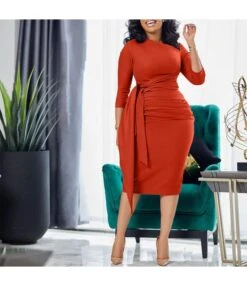 Fashion Solid Color Seven Part Sleeve Pleated Strapped Dress Wholesale Dresses N5323032800174 -OTIS Clothing Shop O1CN01uQzaGS26UceyrKSW7 4225457665 0 cib 6