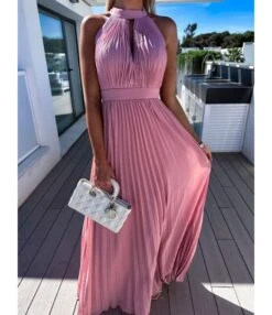 Elegant Solid Colour Sleeveless Hanging Neck Pleated Big Pendulum Dress Wholesale Dresses N5923090100072 -OTIS Clothing Shop O1CN01vmNtiB1UK8C2RmEAP 2099122498 0 cib
