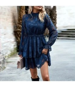 Jacquard Temperament Elegant Round Neck Long-Sleeved Dress Wholesale Dresses N4623071700111 -OTIS Clothing Shop O1CN01vx3jmU1ND4oe3hm42 2425141535 0 cib 4