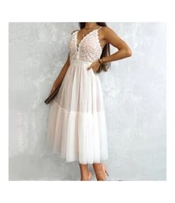 Elegant Suspender Lace Mesh Stitching Backless Dress Wholesale Dresses N462303280017218 -OTIS Clothing Shop O1CN01x5L1TV2HGO47LV0yt 2212450069123 0 cib