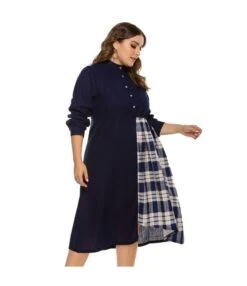 Casual Round Neck Plaid Patchwork Long Sleeve Dress Wholesale Dresses V5923041500047 -OTIS Clothing Shop O1CN01yb9ZRO1gk1zGtX8sr 1864974179 0 cib