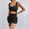 Sexy Hollow Drawstring Mini Dress Square Neck Solid Color Sleeveless Bodycon Wholesale Dresses SDN560569 -OTIS Clothing Shop a6476649 7cfe 47dc 9ed3 6cfd5ae0a38c 3875f1a1a0145141d7130ad5dda20821