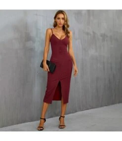 Sexy Split V-Neck Button Slim Fit Mid-Length Sling Dress Wholesale Dresses SDN537998 -OTIS Clothing Shop a7d116fc 5a1e 4f74 bd89 dd4c948ee2b4 525ed74c650af191fe3ace8fe5dbabf0