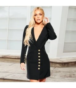 Sexy Deep-V Neck Long Sleeve Button Single Breasted Slim Suit Dress Wholesale Dresses SDN537284 -OTIS Clothing Shop acf71daa 69aa 47d5 905f 6cf8e7075078 ce58060b8259b8fa162543dbc92bd932