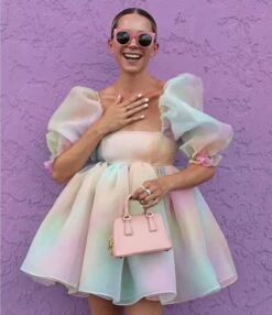 Tie Dye Print Square Neck Puffy Skirt Princess Dress Vintage White Wedding Puff Sleeve Wholesale Dresses SD204356 -OTIS Clothing Shop b0597a34 c7a4 47cb 921a 93c9a499d26b 2fed4d9ba1c8bc9311aeaf55a3216e17