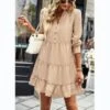 Solid Color Long Sleeve Casual Smocked Dress Wholesale Dresses SDN536761 -OTIS Clothing Shop b3a99da3 05f9 4622 8fa0 132b92439f66 e8617f1fed47fc2779fbaec6f6cc5879