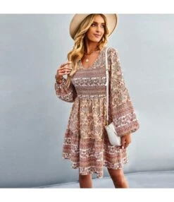 Casual V Neck Print A-Line Dresses Long Sleeve Wholesale Bohemian Dress For Women SDN562270 -OTIS Clothing Shop b4dd5f63 0ae5 423e b53f dbce68279529 6f3431fa7c3b2d312346924047ef3abe