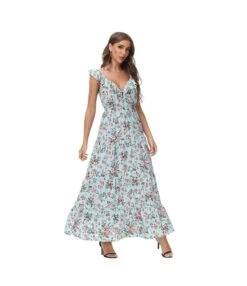 Sexy V-Neck Frill Sleeve Vacation Floral Dress Wholesale Maxi Dresses SDN535206 -OTIS Clothing Shop b635803b c429 4a7a 87da 4c9d7186fe9f b1560efdc89cf4cd7a88bbbbda039658