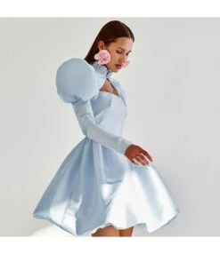Bandage Puff Sleeve Solid Color Niche Bud Princess Dress Wholesale Dresses SDV463726 -OTIS Clothing Shop b8529dee 86bb 4b2d 9e58 c71eb5a67dc4 b7b57d2d89070520438debeb0470210f