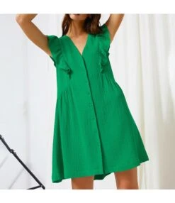 V-Neck Button-Down Ruffled Paneled Casual Sleeveless Dress Wholesale Dresses SDV463813 -OTIS Clothing Shop b8d8662d ed3c 4668 aa57 4c6fd251b6bc 56d68422e8b5f2ecae4f38e22b21e661