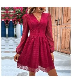 Temperament Low Cut Grid Stitching Slim Solid Color Midi Dress Wholesale Dresses SDV464032 -OTIS Clothing Shop bb0fb2d8 1cca 4394 b4be 7165c2e6e1b5 2e792ced0978583f0a351dbaf7d2ebb4