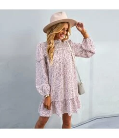 Casual Floral Mini Dress Crew Neck Long Sleeve Vacation Wholesale Dresses SDN561073 -OTIS Clothing Shop bdc16163 686e 4136 84d7 bc672061b28f d9858fb31279ade69f4331397c71672b