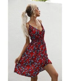 Flower Print Sling V-Neck Nipped Waist Summer Midi Swing Dress Wholesale Dresses SDN533524 -OTIS Clothing Shop be26d2a7 c220 40a9 8313 d1806e3ffd12 953898cb4dbfc3e36d45fedb2df225f1