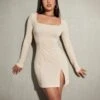 Sexy Square Neck Bodycon Mini Dress Long-Sleeved Solid Color Slit Wholesale Dresses SDN561548 -OTIS Clothing Shop be58c379 ded1 474f ac58 514f10482663 624e3731d26c377e03782eeab697f22d
