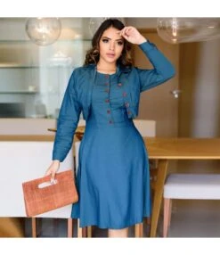 Long Sleeve Slim Short Jackets & Tank Dress Denim Suits Wholesale Women'S 2 Piece Sets SON561279 -OTIS Clothing Shop bf100854 6d45 4429 b966 1724db7b8d23 e0db35ec777ff2f325d7bd59684d1b1b