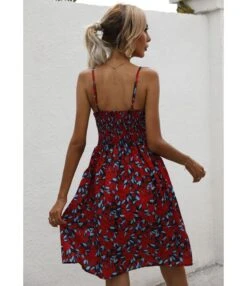 Flower Print Sling V-Neck Nipped Waist Summer Midi Swing Dress Wholesale Dresses SDN533524 -OTIS Clothing Shop bf18e5ec e2f2 47c6 aa53 8bfe03366b76 256b2be6a10d51c07b444d644ebb4875