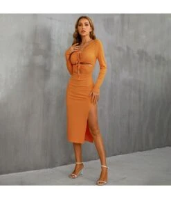 Sexy Cut-Out Slit Tie-Up Slim Fit Long-Sleeved Knitted Dress Wholesale Dresses SDN537997 -OTIS Clothing Shop bf2cee8c ead9 47d5 88b2 0363bd023312 be3d1daa5ee7a5f52797e75bc8cc2b22