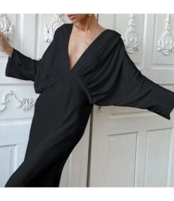 Pleated Long-Sleeved Loose-Fitting V-Neck Maxi Dress Wholesale Dresses SDV463837 -OTIS Clothing Shop c1c74c92 bf56 4f46 8dbf 7f83482dc664 3b9aec6fcf1c9d514f2173fc965cb769