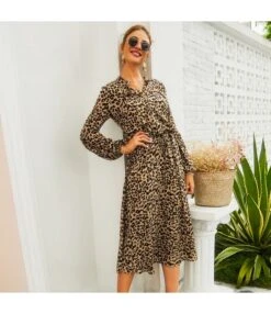 Fashion V Neck Leopard Print Midi Dress High Waist Long Sleeve Slim Wholesale Dresses SDN560438 -OTIS Clothing Shop c4642e86 ebf3 449f a99f 4df9188a17c0 a8e2d2857ae04fac9f853d2539b5cbdf