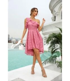 Solid Color Slanted Shoulder Lace Ruffles Swing Evening Dress Elegant Wholesale Dresses SDN532200 -OTIS Clothing Shop c5419f0a 54c3 4914 8419 3252884c53c9 53b0529c70858275d8f69edb5a170d69