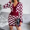 Sexy Knitted Dress Women V-Neck Plaid Printing SD162181 -OTIS Clothing Shop c7142ce6 5ebc 4f87 9f84 affaedf65657 B1C853DB5364221FFCCBD553F3ADDBA1