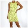 Round Neck Sleeveless Plaid Knitted Dress Wholesale Clothing SD070186