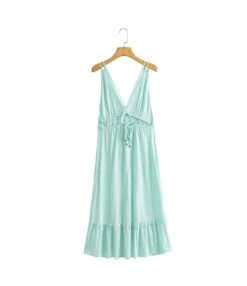Solid Color Deep V-Neck Backless Sling Irregular Hem Ruffled Dress Vacation Wholesale Dresses SDN533413 -OTIS Clothing Shop ca495068 03a2 429b 9a25 87f04b8a9f18 43f604301cb64eacc4c5a5b9b5e8cadd