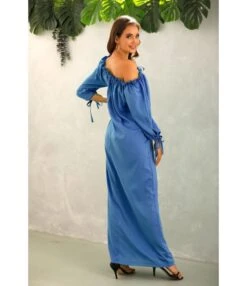 Solid Color Off Shoulder Lantern Sleeve Ruffles Loose Dress Casual Wholesale Maxi Dresses SDN532794 -OTIS Clothing Shop cb3b8b08 9e93 4574 9d86 04087889e01c 3b45ec235af8f7de3e3122daa926fca1