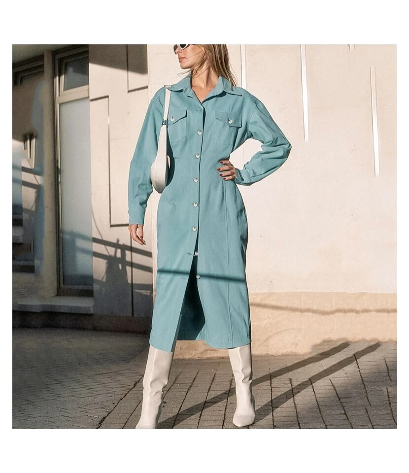 Pocket Button-Down Slim Fit Commuter Lapel Belt Shirt Dress Wholesale Dresses SDV463842 3 Pocket Button-Down Slim Fit Commuter Lapel Belt Shirt Dress Wholesale Dresses SDV463842