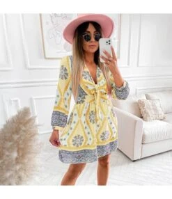 Fashion Print V-Neck Dress Casual Long Sleeve Loose Swing Wholesale Dresses SDN562005 -OTIS Clothing Shop cee6f144 5c8c 446c 8350 3b0e22e99354 O1CN01gn1Xbp1OfIlCOTE2R 2223191732 0 cib