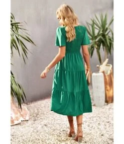 Solid Color Puff Sleeve Slimming Round Neck Smocked Dress Wholesale Dresses SDN539513 -OTIS Clothing Shop d13faf08 f8bf 4919 a835 c82b2f544899 e9e1c5d116a8342cadf1a87f34e6269b