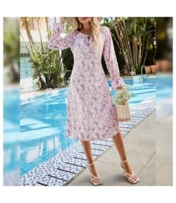 Casual Floral A-Line Midi Dress Puff Sleeves Lace-Up Resort Wholesale Dresses SDN580900 -OTIS Clothing Shop d3de5d1b 9085 4eec 98c3 0a5e6ff77d13 ef2583b99b44b4c310394102de815a90