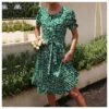 Short Sleeve Fashion Lace-Up Green Pleated Dress Wholesale Dresses SDN539042 -OTIS Clothing Shop d42948ec 5422 4e1b 9dbe 1416f0a9676a b2639e68fad389dad34a89a524d4fe3a