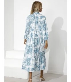 Printed Half Collar Bowknot Lantern Sleeve Loose Ruffled Midi Dress Casual Wholesale Dresses SDN533161 -OTIS Clothing Shop d52c9759 b9a1 40e3 95b3 4d0ad9c7ff63 77a7f90b2dba5c84c6b8b67fcecaa783