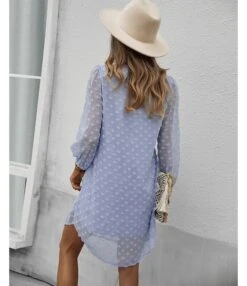 Sexy V Neck Flocking Mini Dress Solid Color Loose Long Sleeve Wholesale Dresses SDN560852 -OTIS Clothing Shop d5e60a7d 3392 4fbf 85ed a59d26685fc9 ef22acfcc56687b286a2cfcb7e779c3b