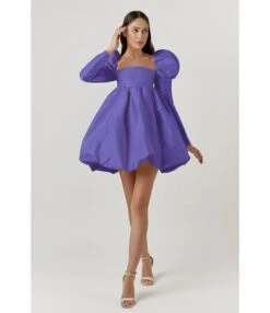 Sexy Square Neck Satin Dress Puff Sleeve Solid Color A-Line Wholesale Dresses SDN560919 -OTIS Clothing Shop d6b6a690 c81f 451e bc80 4ec63b1d43f3 360413a4814f561c9adb704faf7903e0