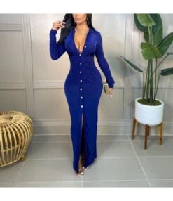 Sexy Solid Color Bodycon Dress Wholesale Dresses Maxi Dresses Trendy Outfits SD201141