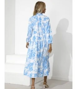 Printed Half Collar Bowknot Lantern Sleeve Loose Ruffled Midi Dress Casual Wholesale Dresses SDN533161 -OTIS Clothing Shop d7adcb33 eed4 4cbb 8825 abaa65b763b2 45fda4e73fcb172ebf58c668fa2321af