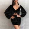 Velvet Sexy Cutout Tie-Up Dress Long Sleeve Solid Color Bodycon Wholesale Dresses SDN561545 -OTIS Clothing Shop d992e968 ea48 4b6a ac00 f22f3ba08b55 08f738c0cf8813115fd31a2b556116f3