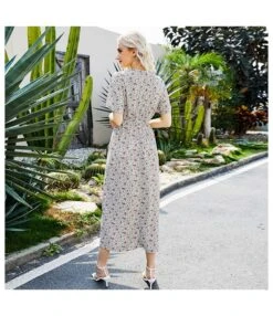 Sexy V Neck Rose Print Split Midi Dress Loose Casual Short Sleeve Wholesale Dresses SD55506 -OTIS Clothing Shop da027960 0671 435a 8eec b7d470bbbfcd ff9a2eff5c3153db5944f63ba3c8d69f