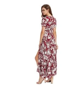 Printed Retro V-Neck Wide Hem Slit Design Wholesale Maxi Dresses Vacation Dress Trendy SD204093 -OTIS Clothing Shop da967408 bcf5 41e8 a7fe c22585f24165 1d2f44eeb4c5b3277885dcef4be12ae8