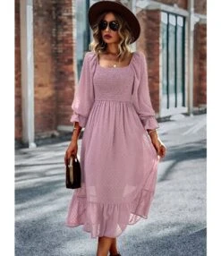 Solid Color Square Neck Long Sleeve Vintage Jacquard Dress Wholesale Dresses SDN537201 -OTIS Clothing Shop dae0dca2 adca 484f b85c 920fc989817c 2a6e9bcb7f433e3c90633285f8b7edc0