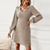 Sexy V-Neck Knit Jacquard Mini Dress Long Sleeve Solid Color Bodycon Wholesale Dresses SDN562291 -OTIS Clothing Shop dc7a3c1b 2fcc 4361 a4d0 f1a55d7d276b e801f38082363ab218220fce1aebd28f