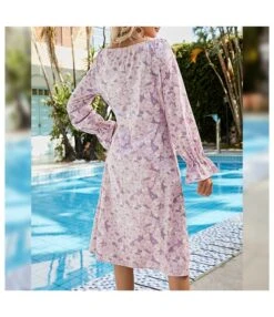 Casual Floral A-Line Midi Dress Puff Sleeves Lace-Up Resort Wholesale Dresses SDN580900 -OTIS Clothing Shop ddcfe00b 3000 46f6 95b7 06ee85b6e9ae b3e3bd2151c7a27f4b97b29ed534fa37